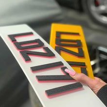Load image into Gallery viewer, 4D Frosted Coloured Back Custom Number Plate