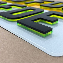 Load image into Gallery viewer, 4D Black Coloured Back Custom Number Plate