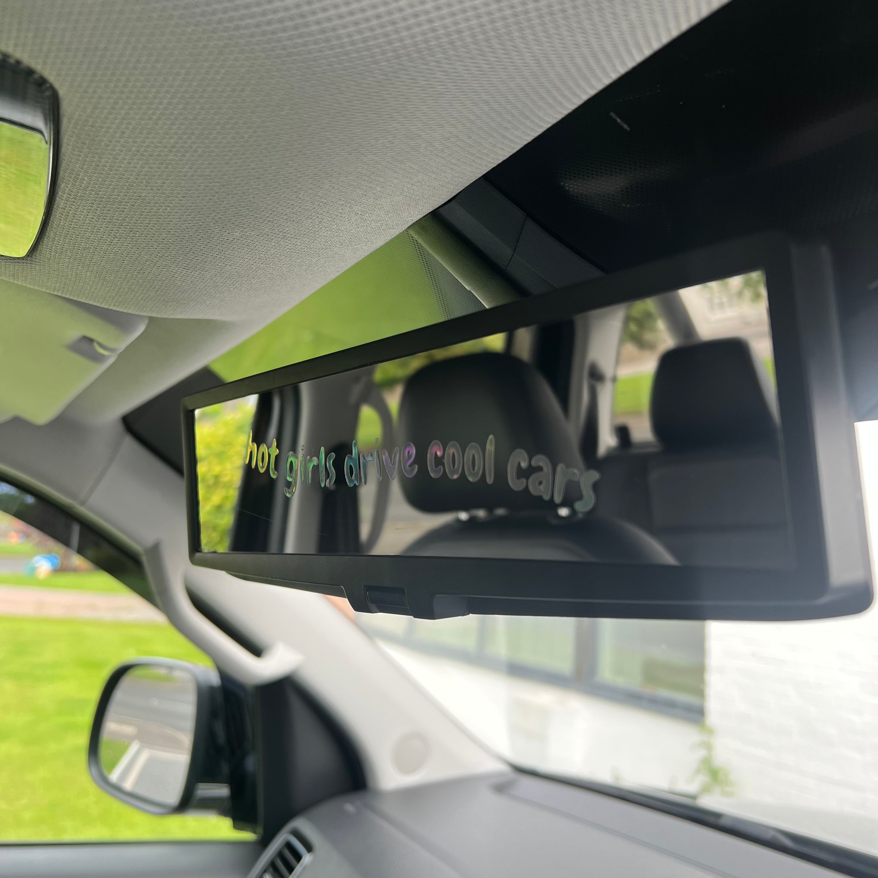LED Rear View Mirror ‘hot girls drive cool cars’
