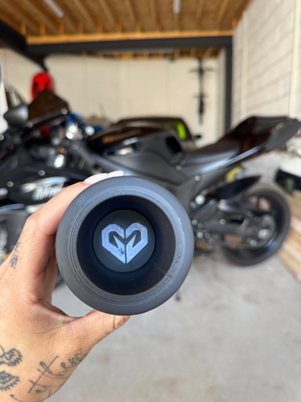 Motorbike Tyre Pen Holder