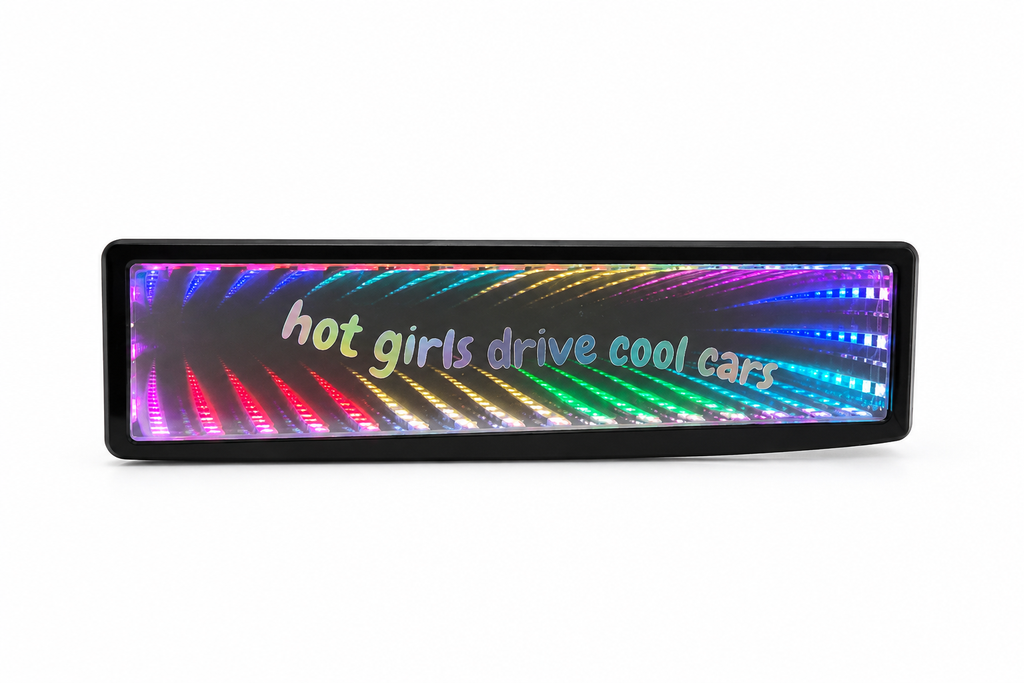 LED Rear View Mirror ‘hot girls drive cool cars’