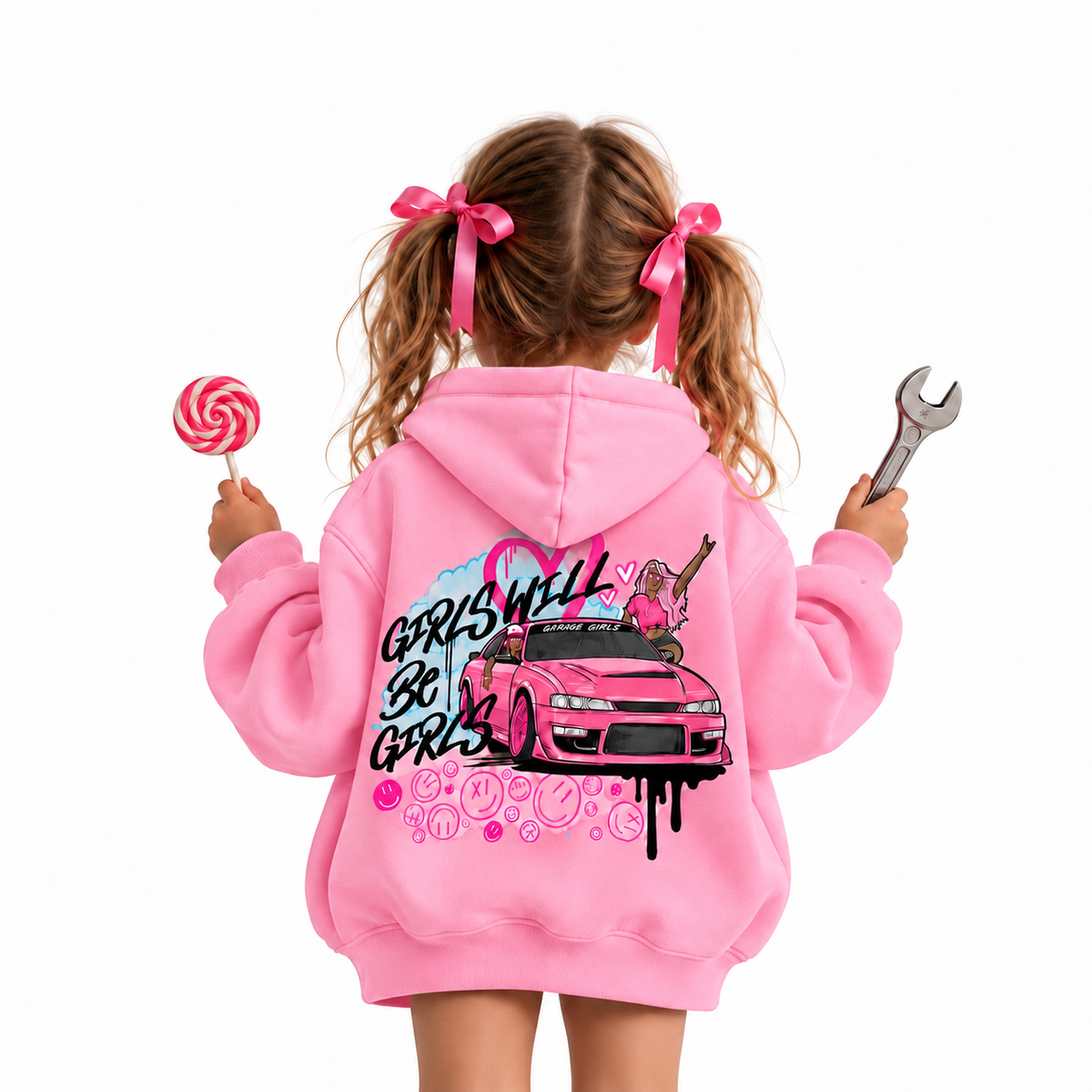 *PRE-ORDER* Girls Will Be Girls - Helen Stanley Collaboration Hoodie. Mini Apprentice Range.
