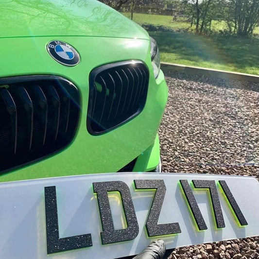4D Frosted Coloured Back Custom Number Plate