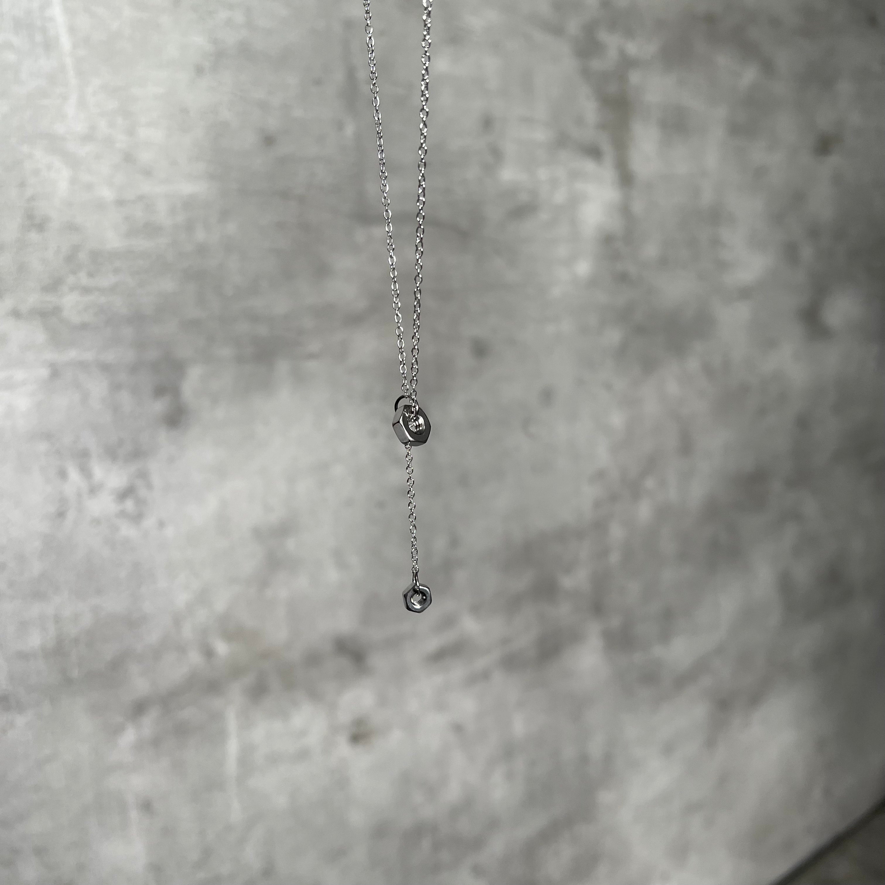 Hex Nut Lariat Necklace
