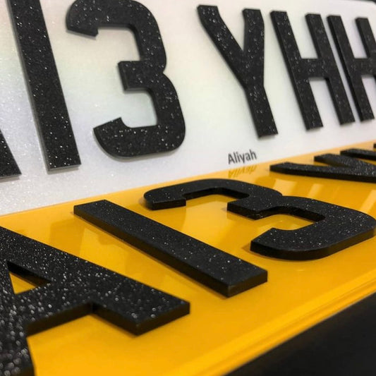 4D Frosted Custom Number Plate